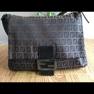Fendi brown & black zucchino bag